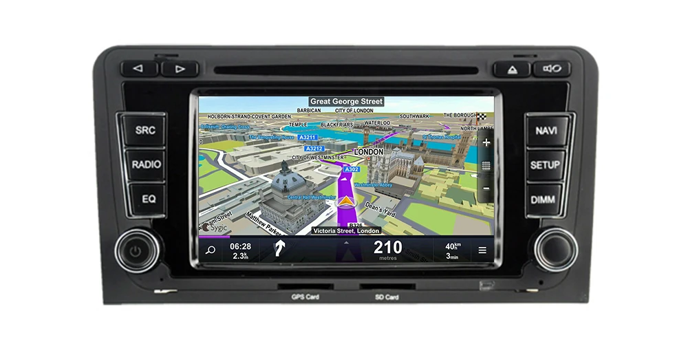 Top IPS Android 9.0 up car multimedia player gps navigation For Audi RS3 8P 2003~2012 MMI original style HD screen  2GB+32GB WiFi BT 2