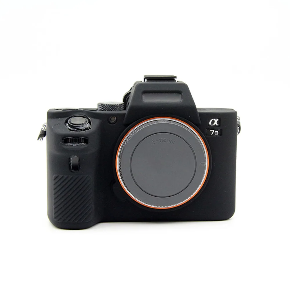 Beste Nieuwe Zachte Siliconen Camera case zwart voor Sony A7 II A7II A7R Mark 2 Rubber Beschermende Body Cover Case Skin gratis verzending