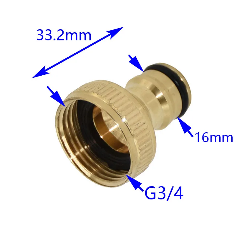 Латунный кран 3/4 женский быстрый разъем стиральная машина сад водяной пистолет Быстрое Подключение адаптер 1 шт