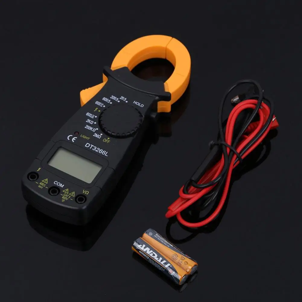 

New Digital Multimeter Amper Clamp Meter AC/DC Current Pincers Voltage Capacitor Resistance Tester with Test Leads Tools QLY1779