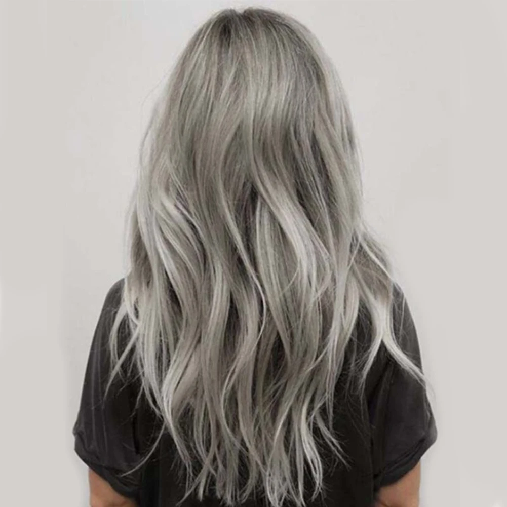 Одноразовый дымчато-серый в стиле панк светло-серого и серебряного цветов бабушка серая краска для волос Цвет унисекс Цвет воск для волос крем-краска
