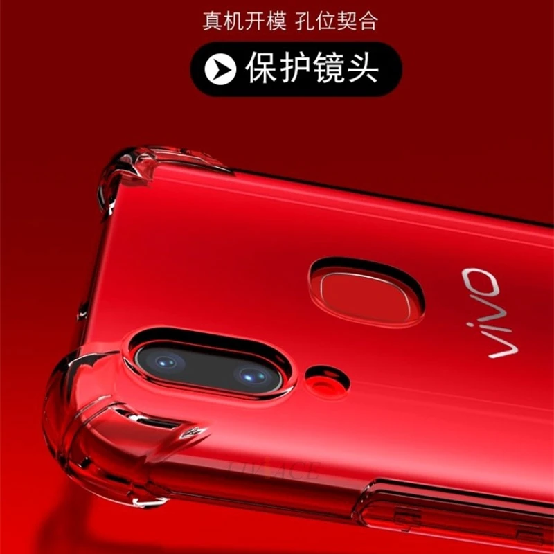 Противоударный Прозрачный чехол для телефона vivo v11 pro nex a s v9 x21 ud i x23 y97 y83 y85 x20 plus v7 v5 прозрачный чехол из ТПУ