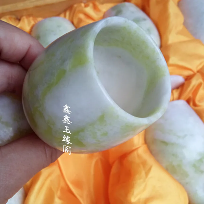 Натуральный Lantian Jade Высокая чашка для ног бокал для вина из нефрита Lantian Jade предмет интерьера, украшение