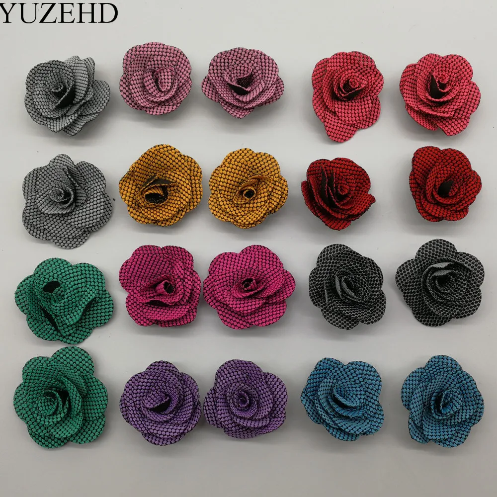 

100Pcs/lot 1.37 Inch Mini Felt Fabric Flower Handmade DIY Rose BUD Flower For Hair Accessories Headbands 10 Colors U Pick