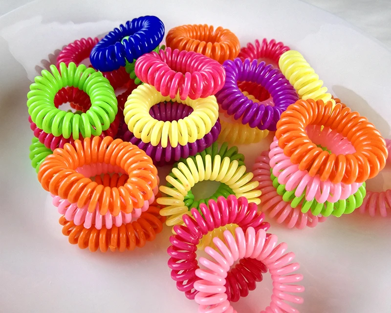 

Candy -colored Telephone Cord Elastic Ponytail Holders/ Hair Accessories / hair rope / Elastic spiral hair accessories