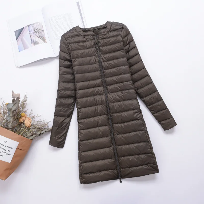 Women Winter Coat 2019 New Ultra Light 90% White Duck Down Jackets Slim Portable Female Long Puffer