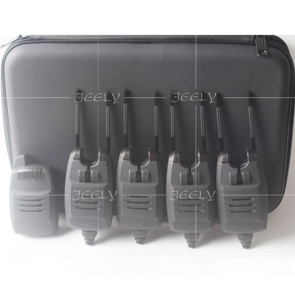Pesca da Carpa Alarme da Mordida de Pesca Eletrônico com Snag 6 plus 1 e 4 plus 1 Soa e Alarmantes Led sem Fio Jeely Conjunto Alarme Indicador Bar Ouvido 4 Jeely 6 + 1 4 + 1
