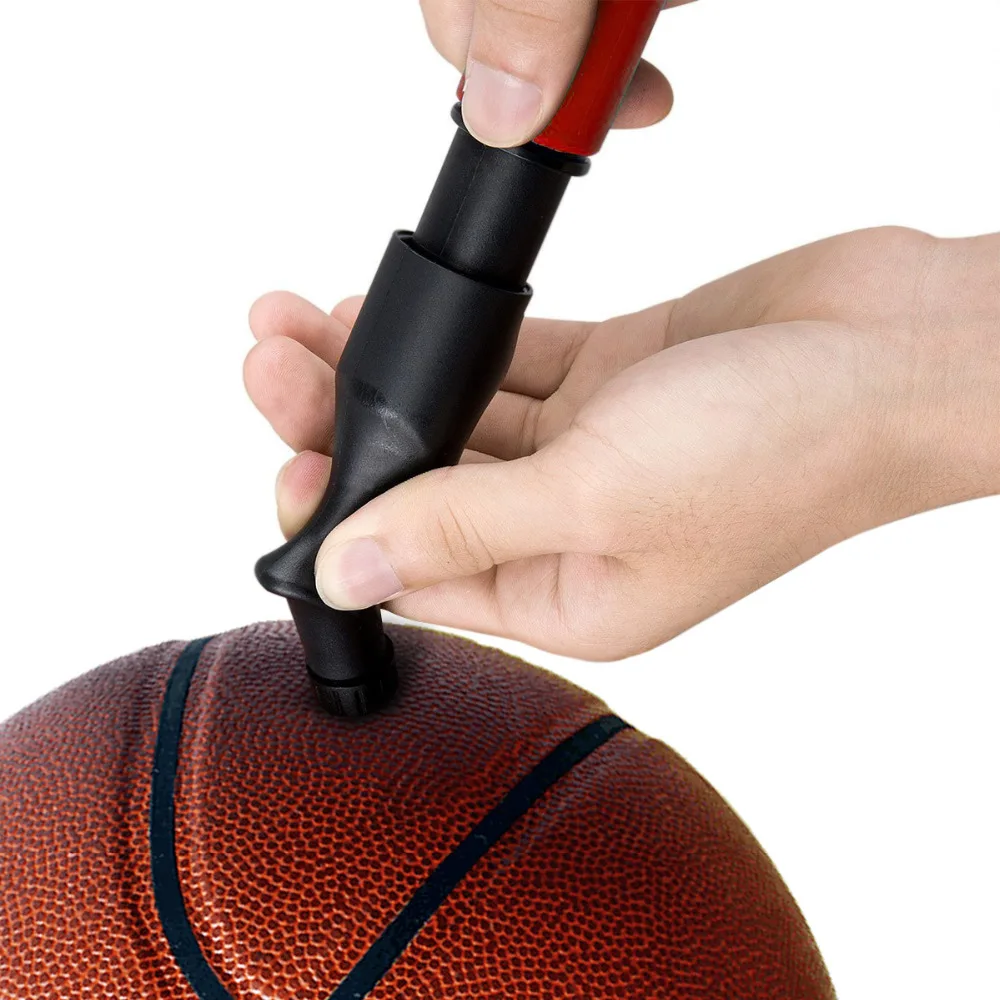 

Portable Inflator Hand Air Pump Dual Action Ball Pump with 4 Extra Replacement Needles for Basketball Football Volleyball Rugby