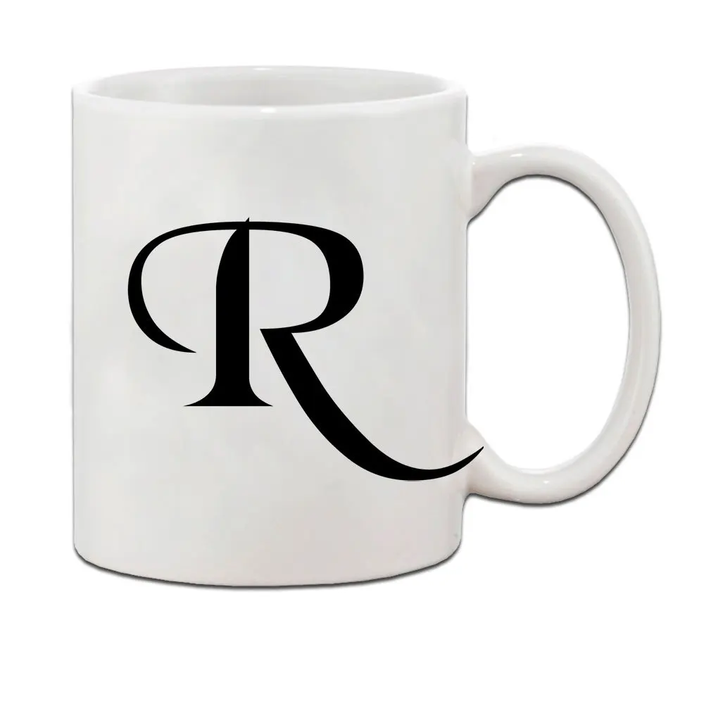 

"R " Initial Monogram Personalized Letter R Ceramic Mug Coffe Cup 11 oz