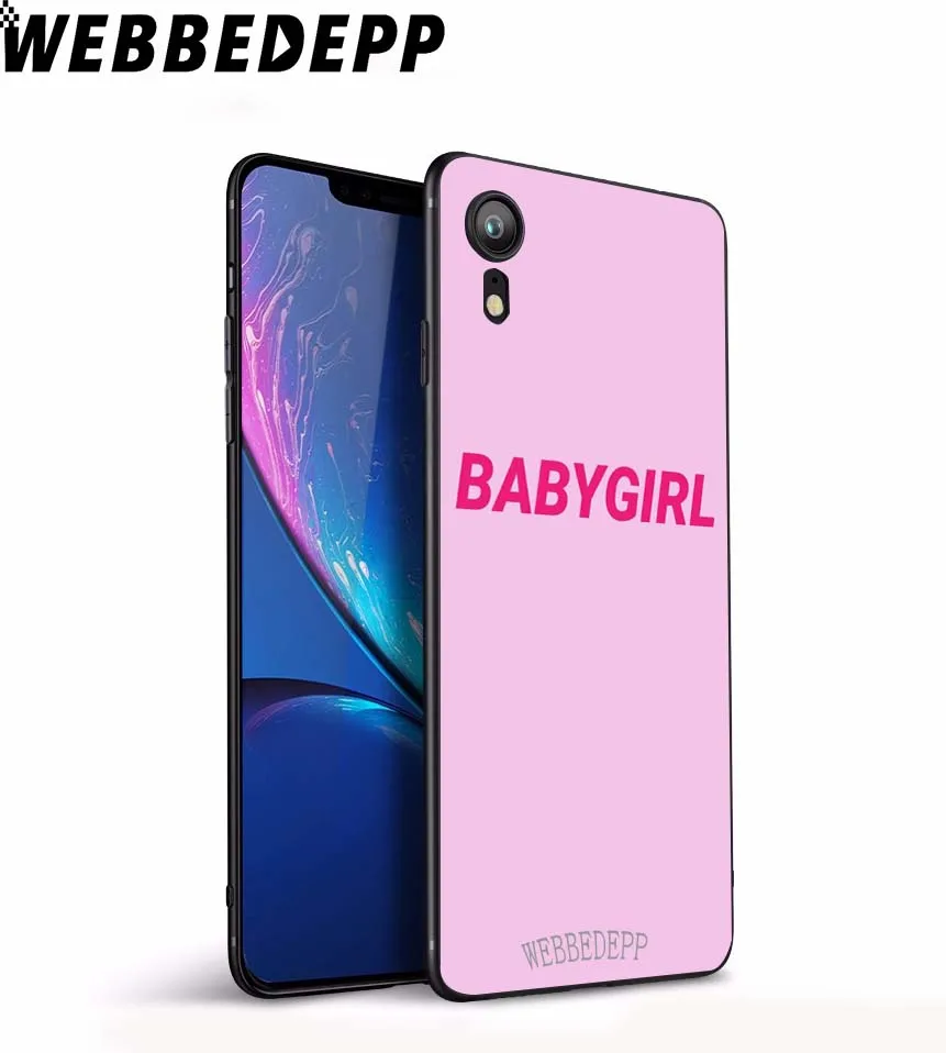 Мягкий чехол WEBBEDEPP BABYGIRL с цитатами для iPhone 5 5S 6 6S 7 8 Plus X XS 11 Pro Чехол для MAX XR