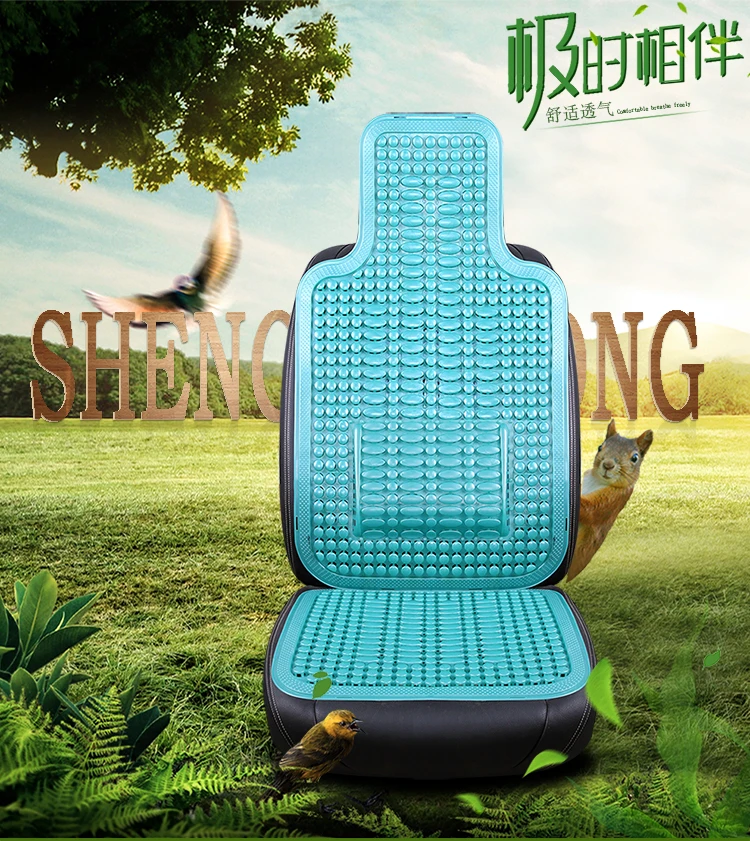 Summer Plastic Breathable Cool Car Chinese knot elements Seat Cushion Auto Minibus Home Chair Cover