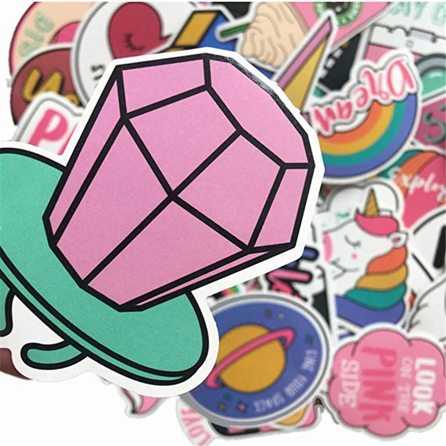 60 pcs Kawaii Pink Series Stickers for Girl Toy Phone Travel Laptop Luggage DIY Cool Funny Scrapbooking Sticker Gift Stationery 60 pcs Kawaii Pink Series Stickers for Girl Toy Phone Travel Laptop Luggage DIY Cool Funny Scrapbooking Sticker Gift Stationery