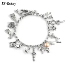 Браслет HP Дары смерти волшебная палка шляпа Гарри меч талисманы браслеты для женщин девушка Хэллоуин Рождество ювелирные изделия