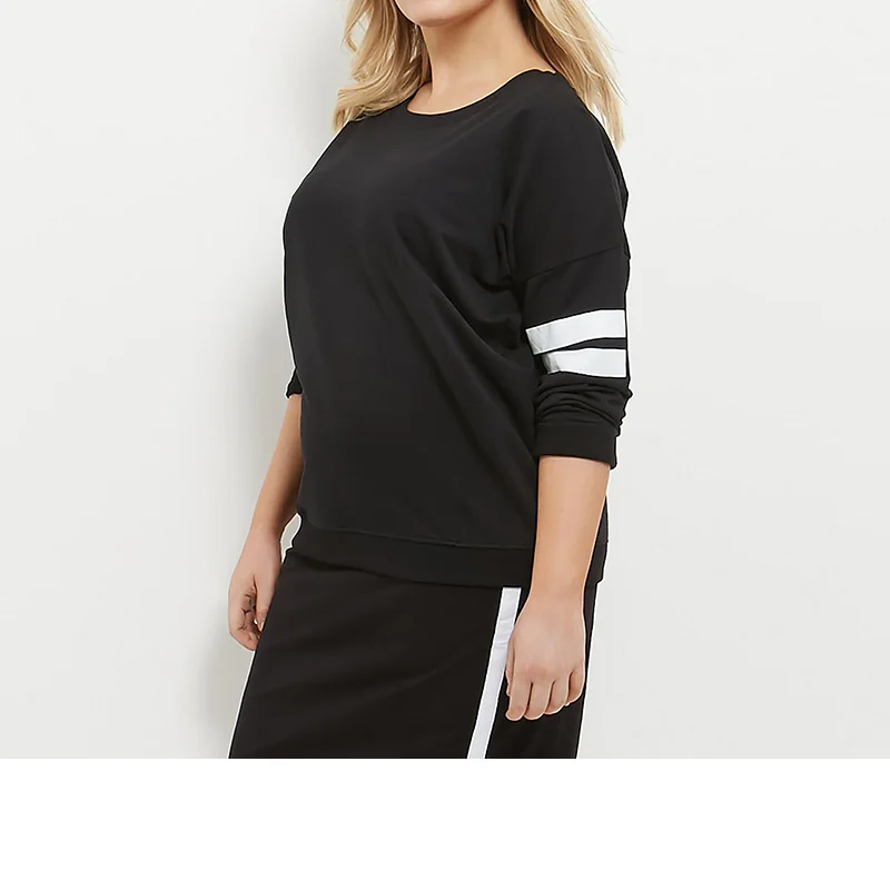 Kissmilk Plus Size New Fashion Women Big large Size Color Block Contrast Sweatshirts Slim Sweatshirts 3XL 4XL 5XL 6XL Kissmilk Plus Size New Fashion Women Big large Size Color Block Contrast Sweatshirts Slim Sweatshirts 3XL 4XL 5XL 6XL