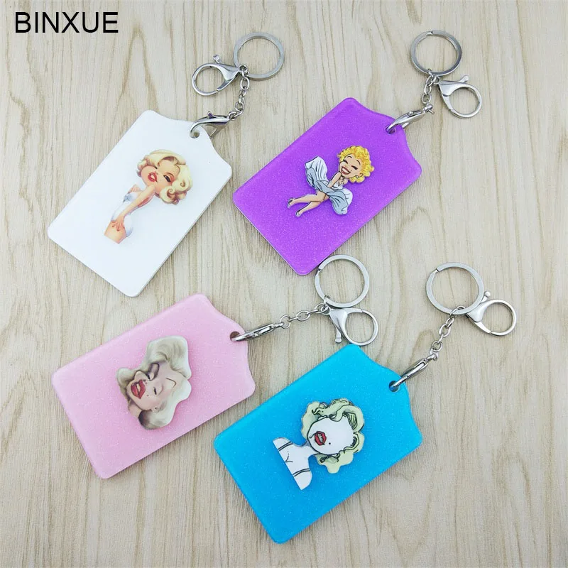 

BINXUE Credit card set ID holder Card Various induction cards holder Cartoon Lovely business access control badge