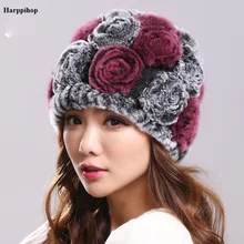 Женские вязаные шапки из натурального меха кролика Рекс, шапки из натурального меха кролика Рекс, женские зимние теплые шапки из натурального меха кролика, головные уборы