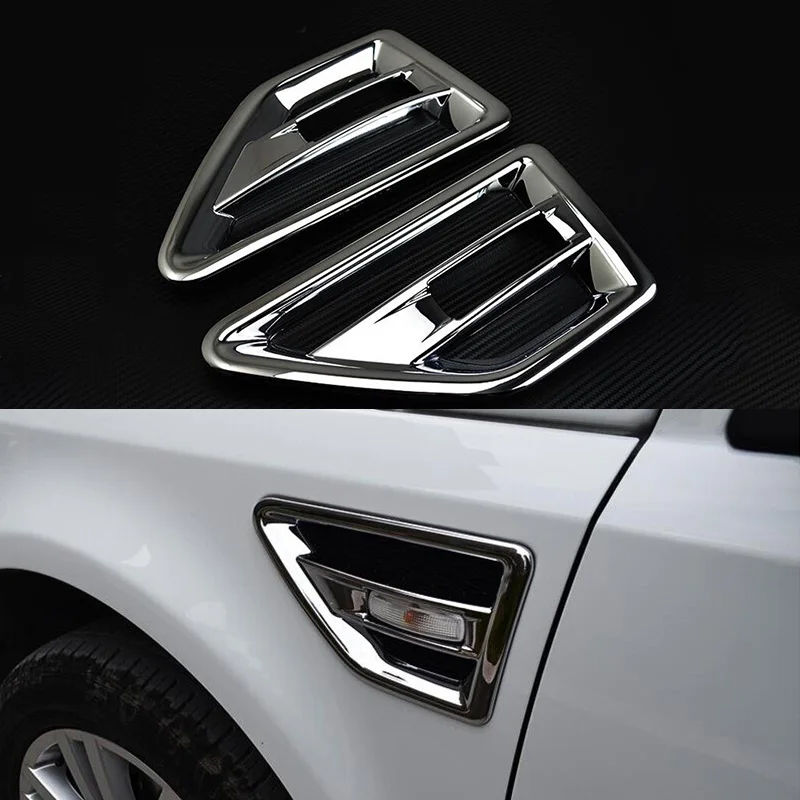 

2x Chrome Front Outer Side Air Vent Outlet Decorator Frame Cover Trim For Land Rover Range Rover Freelander 2 / LR2 2007-2015