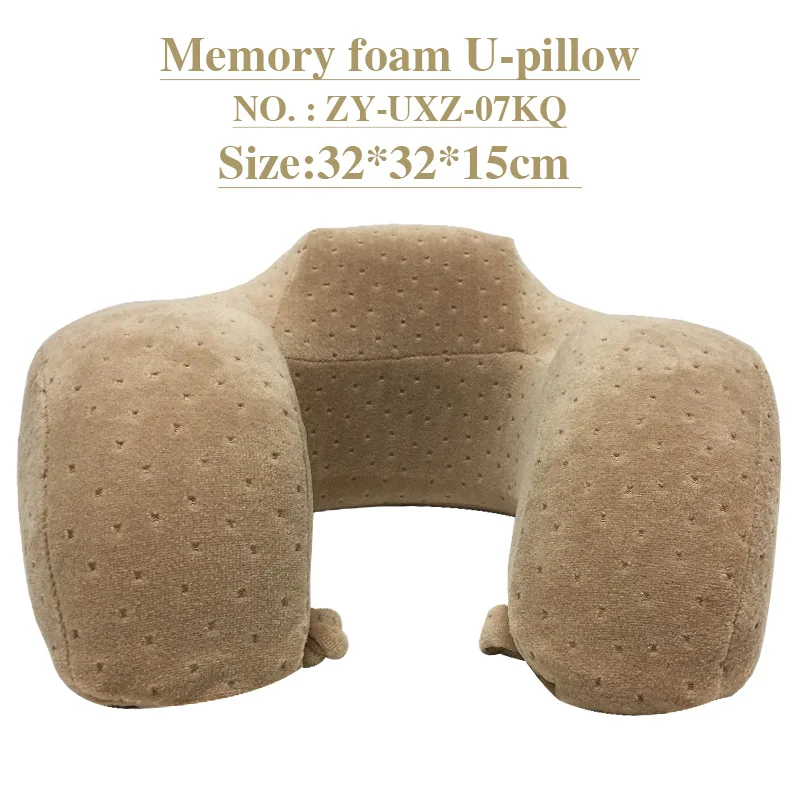 Сплошной цвет U форма подушки медленный отскок Memory Foam автобусная поездка день Touring семья удобный срок службы на пять лет - Цвет: ZY-UXZ-07KQ
