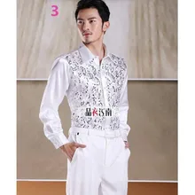 Для мужчин костюмы платье-футболка Рубашка Блестящий Блёстки Для мужчин свадебные Жених Рубашки для мальчиков Банкетный партия платье много Цвет доступны Блёстки белый