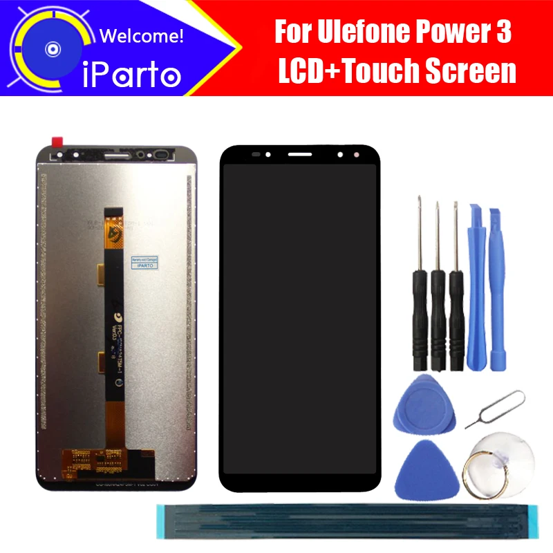 

6.0 inch Ulefone Power 3 LCD Display+Touch Screen Digitizer Assembly 100% Original New LCD+Touch Digitizer for Power 3+Tools