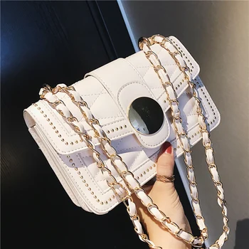 

ETAILL Diamond Lattice Women Designer Handbags High Quality Lady Quilted Plaid Shoulder Crossbody Bags PU Leather Chains Bags