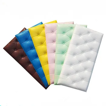 

3D Faux Leather PE Foam Waterproof Self Adhesive Wallpaper For Living Room Bedroom Kids Room Nursery Home Decor 3D Wall Paper