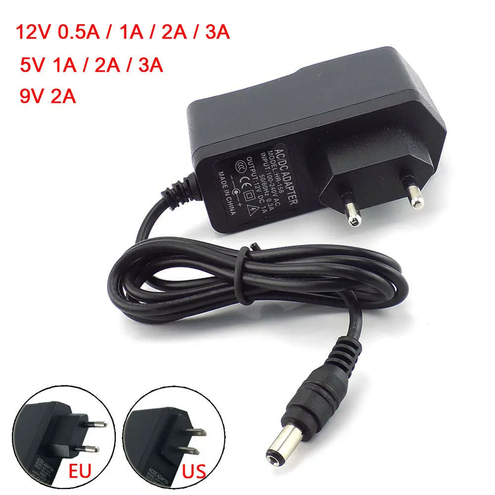 AC DC 5V 0.5A адаптер питания штепсельная вилка стандарта США и ЕС Светодиодная лента |