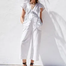 Ladies Sexy Long Jumpsuits Women Jumpsuits Fashion Short Sleeve Bodysuit Casual Female Elegant V Neck Ruffles Jumpsuits Ladies Sexy Long Jumpsuits Women Jumpsuits Fashion Short Sleeve Bodysuit Casual Female Elegant V Neck Ruffles Jumpsuits