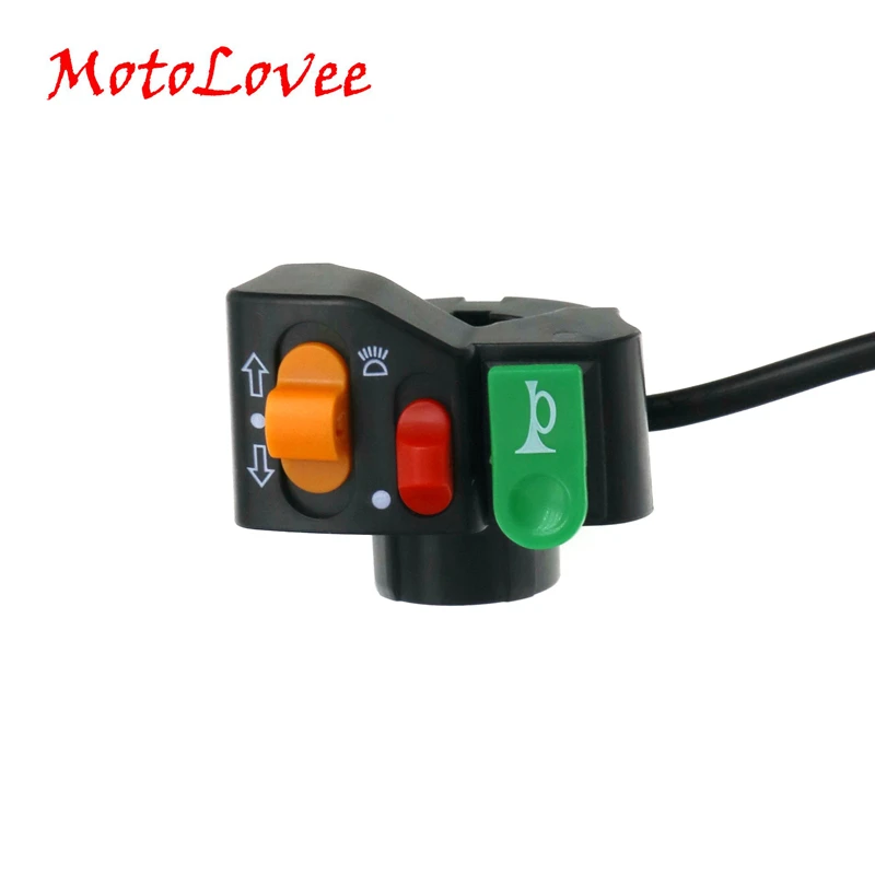 

MotoLovee Motorcycle 7/8 Handlebar Horn Turn Signal Head Light Beam Kill Switch
