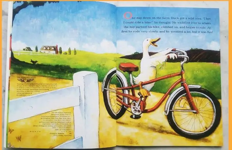 Free shipping Children English picture book David Shannon classic picture book Duck on a Bike author Kedik Award Free shipping Children English picture book David Shannon classic picture book Duck on a Bike author Kedik Award