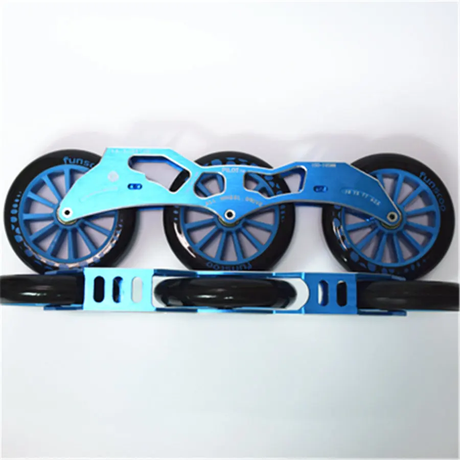 Polit 3*125mm Speed Skate Frames With ILQ 11 Bearings With 125mm Wheels