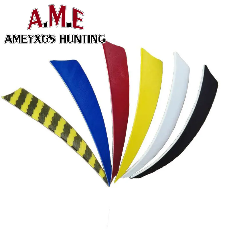 

50 Pieces Hunting Bow And Arrow Fletching Archery Turkey Feather Archery Arrow Fletching Yellow Color Arrow Feathers For Arrows