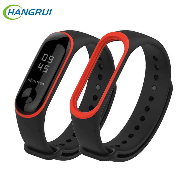 HANGRUI mi Band 3 ремешка умный браслет силиконовые ремни для Xiaomi mi band 3 sport band Замена для mi band 2 фитнес-трекер