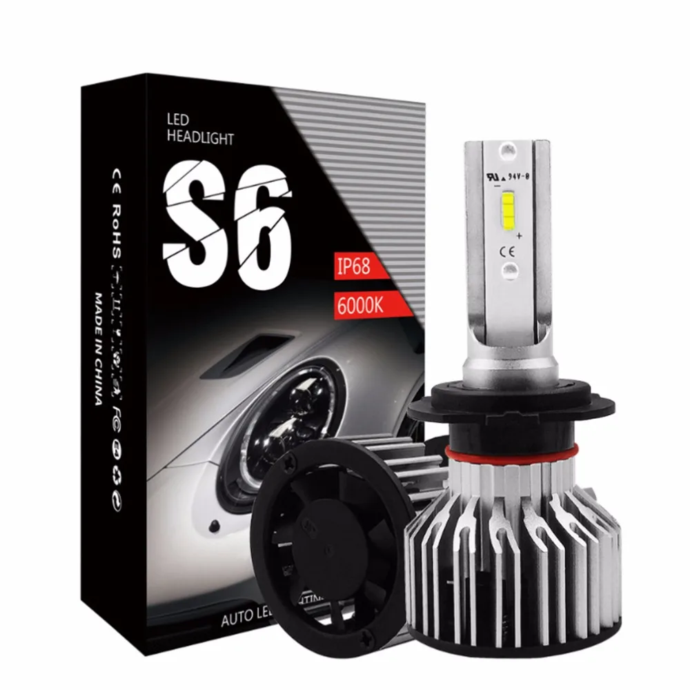 CARGOOL 2pcs H11 H9 H8 LED Headlight Bulbs Bright Car 8000lm 6000K