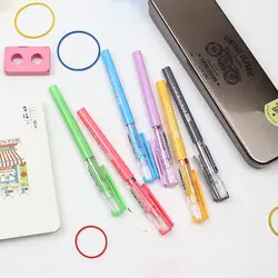 2018New гель высокого качества ручка 7 цветные чернила 0,5 мм высокомощная нейтральная ручка очень хорошие гелевые ручки для письма школьные