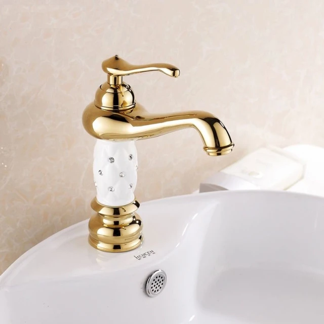 Buy Luxury Gold Bathroom Basin Faucet Decorative