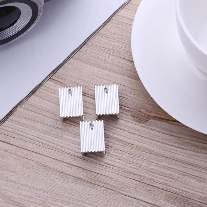 10pcs TO-220 Cooling Radiator Aluminum Sheet Heatsink Transistor Heat Sink Cooler Radiator Cooling For PC Computer Components