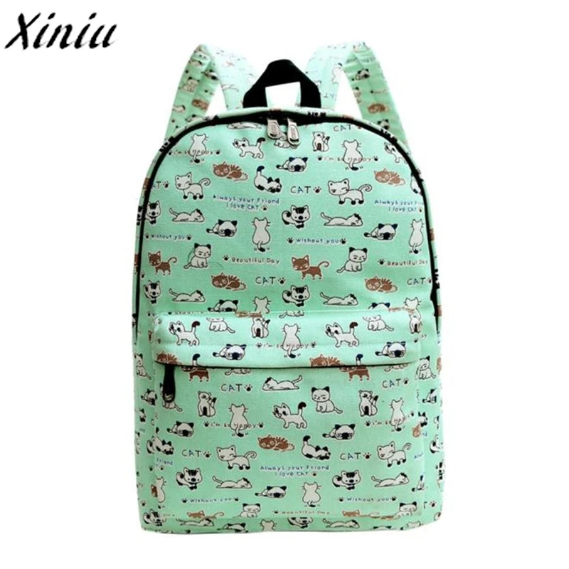 

New Arrival Cute Dogs pattern Women Backpack Canvas School Bag Printing School Backpacks Shoulder Bags mochila free shipping