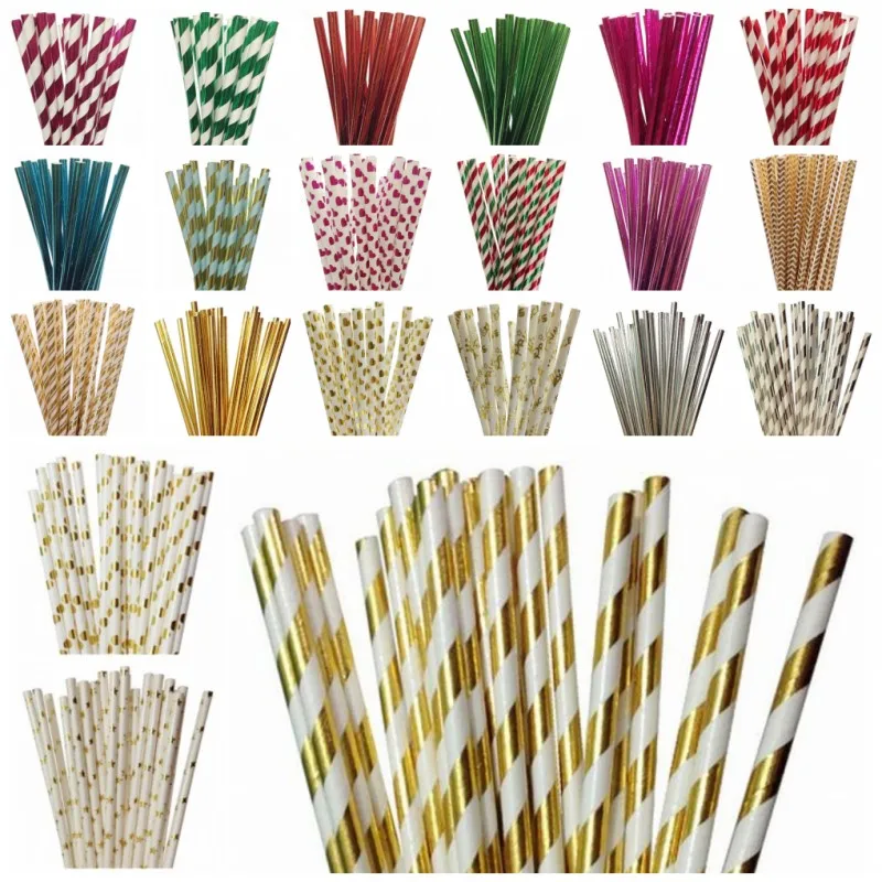 

25pcs Foil Gold Silver Paper Straws 1pc Lovely Mickey Mouse Kids Happy Birthday Cupcake Topper Flags Baby Shower Party Supplies