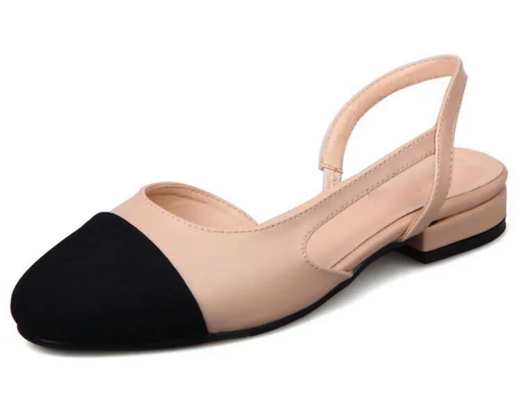 

Zapatos Mujer sweet casual ladies summer sandals ankle strap women slip on flats woman chunky heels shoes sling back F180001