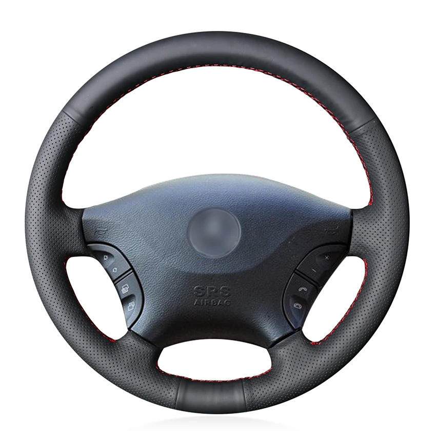 

Hand-stitched Black Artificial Leather Anti-slip Soft Car Steering Wheel Cover for Mercedes Benz Viano 2006-2011 Vito 2010-2015