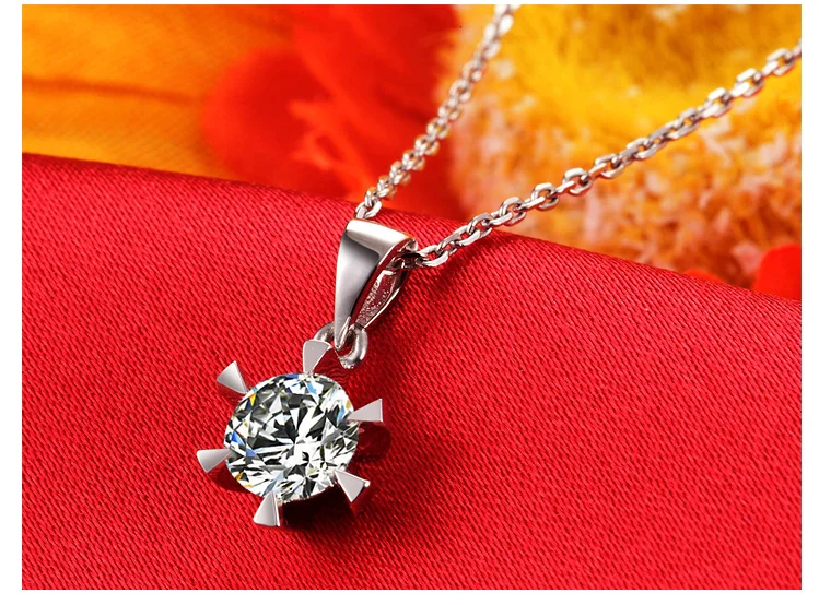 0.25CT Ручной работы 18K золото натуральный алмаз кулон ожерелье для женщин для свадьбы, помолвки-Бесплатная доставка DHL