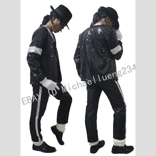 Michael Jackson MJ Black Men's Wool Fedora Hat Cap Cosplay Costume Prop  Gifts