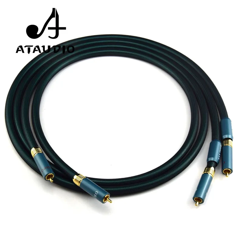  ATAUDIO Hi-end Audio 2 RCA Cable Male to Male Multimedia DVD Interconnect top quality Occ Dual RCA 