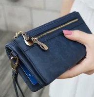 2019 Fashion Women Large Capacity Leather Wallets Lady Long Big Zipper Purse Female Money Bag Phone Clutch Walet Wristlet 1