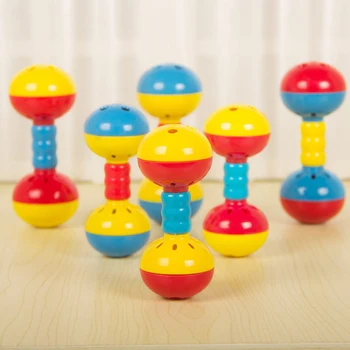 

Baby Rattles Kids Plastic Double Head Musical Rattle Hand Shaking Bell Development Educational Toys for Children 0-12 Months