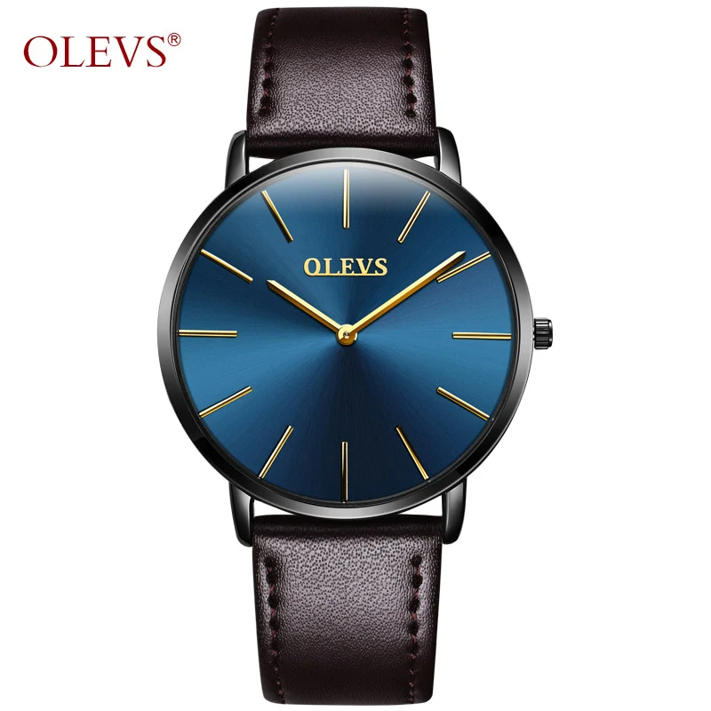 OLEVS пару часов класса люкс Для женщин Для мужчин Водонепроницаемый кожа ультра тонкий Повседневное любовь часы кварцевые наручные часы для 1 шт. цена - Цвет: For Men 1PCS price 1