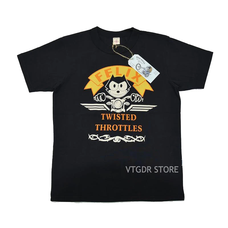 

BOB DONG 'Felix Twisted Throttles' Printed Heavyweight Moto Graphic Tee Shirts