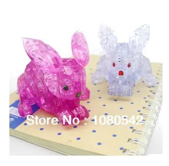 Кристалл DIY кролик 3D головоломка забавные горячие игрушки для девочек | Игрушки и