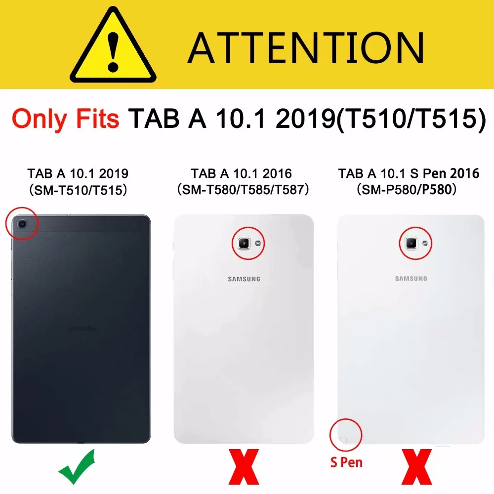 Вращающийся на 360 чехол для samsung Galaxy Tab A 10,1 T510 T515 чехол-подставка из искусственной кожи для SM-T510 SM-T515 10,1 дюймов
